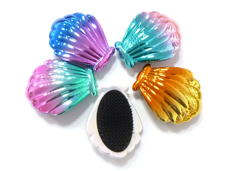 Berus Rambut Kanak-Kanak Penyahkusut Mini Bersadur Berbentuk Shell