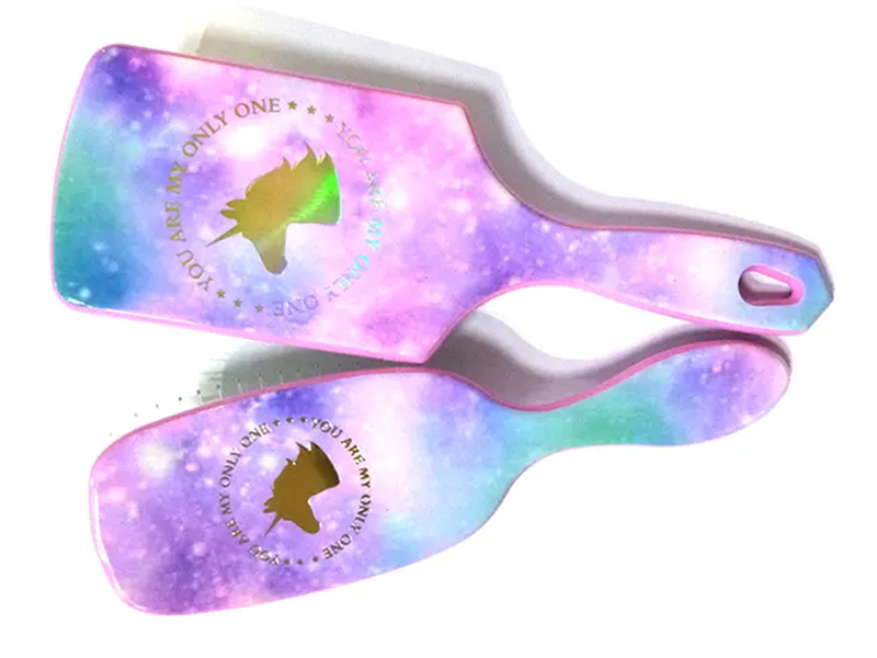 Berus Rambut Plastik Berwarna-warni Unicorn Berkilau