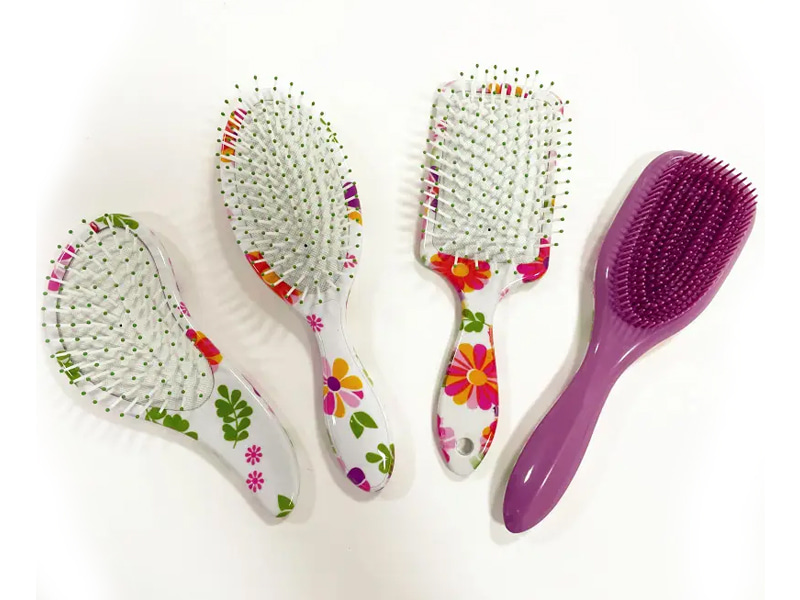 Wanita Menyahkusut Plastik Kulit Kepala Urut Kusyen Udara Berus Rambut