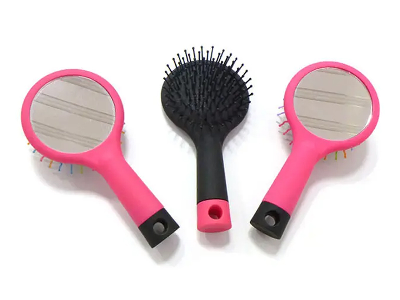 Petua Bola Hitam Pelangi Wanita Sentuhan Lembut Kusyen Menyahkusut Berus Rambut