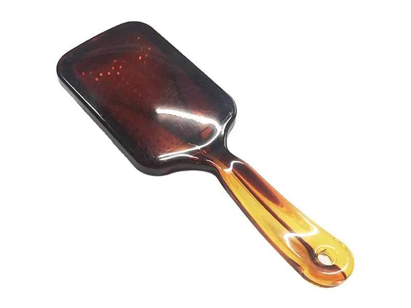 Berus Rambut Dayung Warna Amber dengan Pin Logam