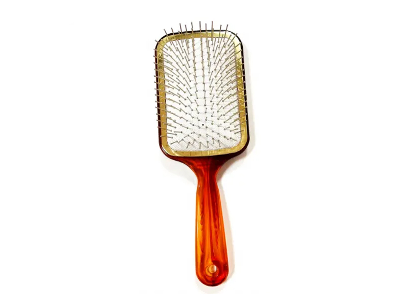 Berus Rambut Dayung Warna Amber dengan Pin Logam
