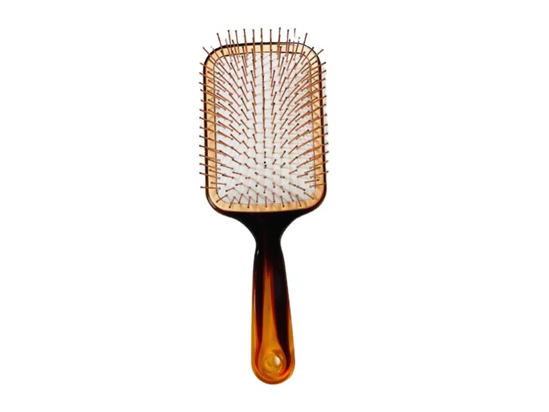 Berus Rambut Dayung Warna Amber dengan Pin Logam